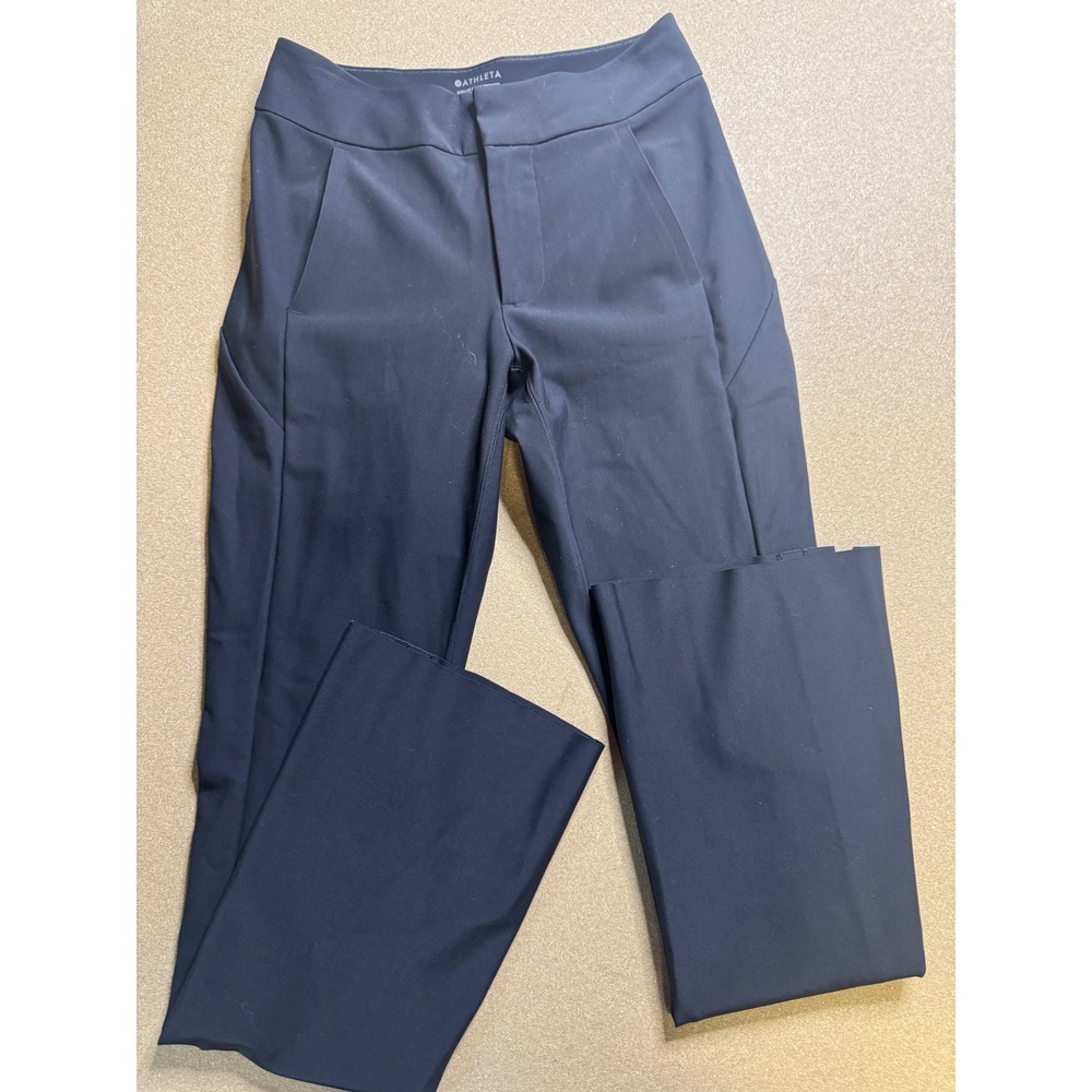 Athleta Stellar Flare‎ Trouser Black Career Work Office Pants Women's Size 0 - Picture 8 of 9